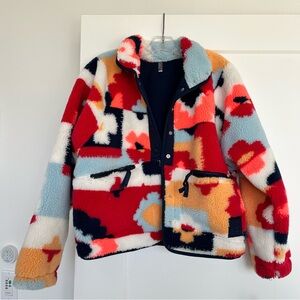 Free People Hit The Slopes Printed Fleece Jacket